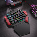 MiFuny Professional FPS Gaming Wired Mechanical One-Handed Keyboard and Mouse Set with RGB Backlit for PUBG CSGO Keyboard Kit