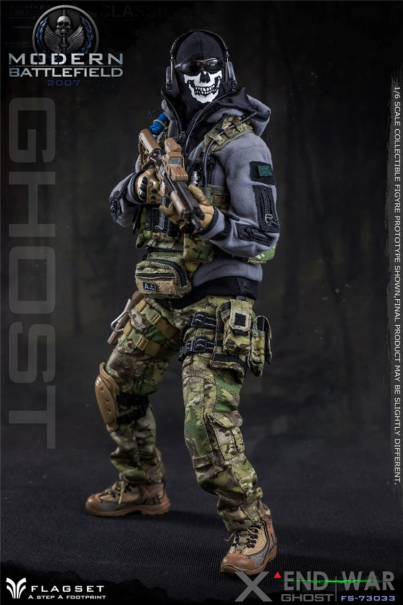 ViiKONDO 1/6 Flagset FS 73033 Ghost Action Figure Simon Riley End War COD Army Men 12inch Special Toy Model Full Set Collection
