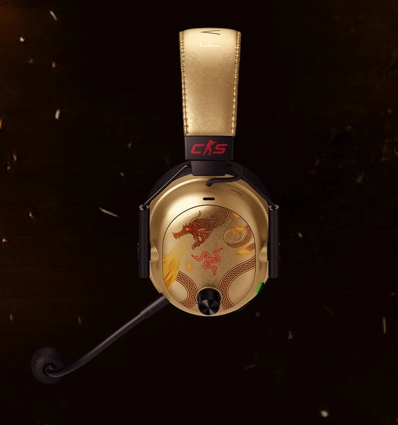 Razer BlackShark V3 Pro&CS2 Co-Branded Bluetooth Wireless Gaming Headphone Active Noise Cancellation with Detachable Microphone