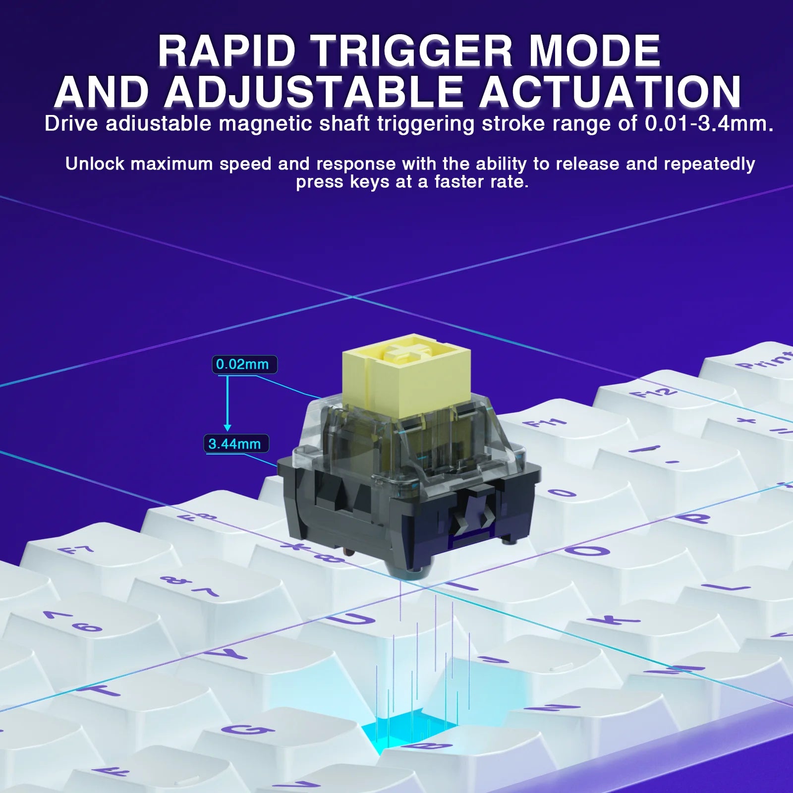 AULA HERO 84HE Magnetic Switch Keyboard Rapid Trigger 8K Return Esports Gamer Keyboard RGB Wired Gaming Keyboard