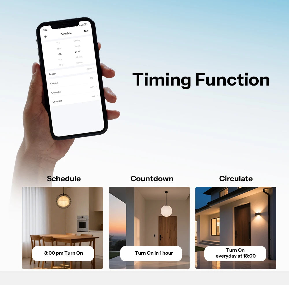 SONOFF TX Gen2 US Smart Touch Wall Switch T6 120 Matter Detach Relay Adjustable Night Switch Locator Apple Ecosystem Compatible