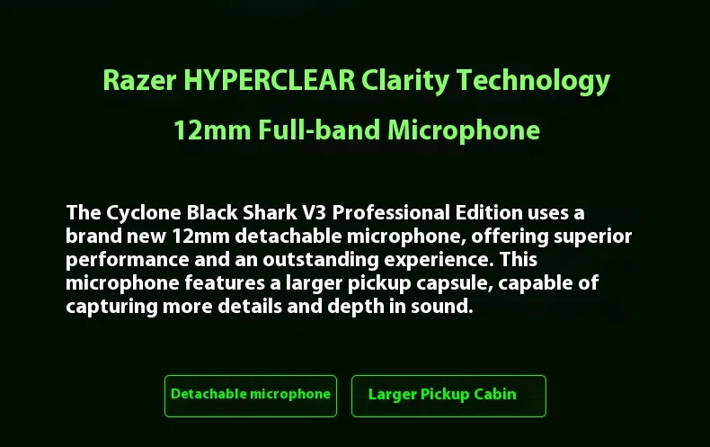 Razer Blackshark V3 PRO Headphones Wireless Tri-mode Professional Esports Gaming Earphones with Mic Noise Reduction Headsets