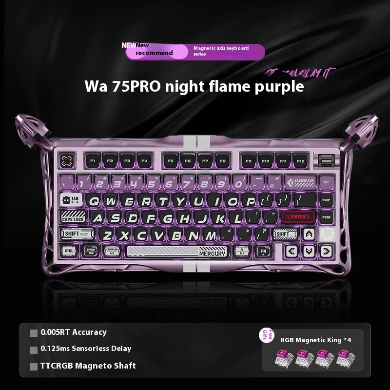 Gravastar 75k1pro Mechanical Keyboard Wireless Gaming Esports Professionali Keyboard Aluminum Customization Computer Peripherals