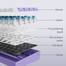 AJAZZ AK680 Gaming Mechanical Keyboard ABS Keycap 68 Keys Wired Wireless Bluetooth Keyboard Hot Swap Custom Gasket for Pc Laptop