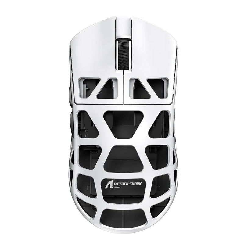 Attack Shark R3 Wireless Gaming Mouse,PAW3395 Up to 26K DPI 8KHz Return Rate,Magnesium Alloy 46G Ultralight Hollowed Design, Tri