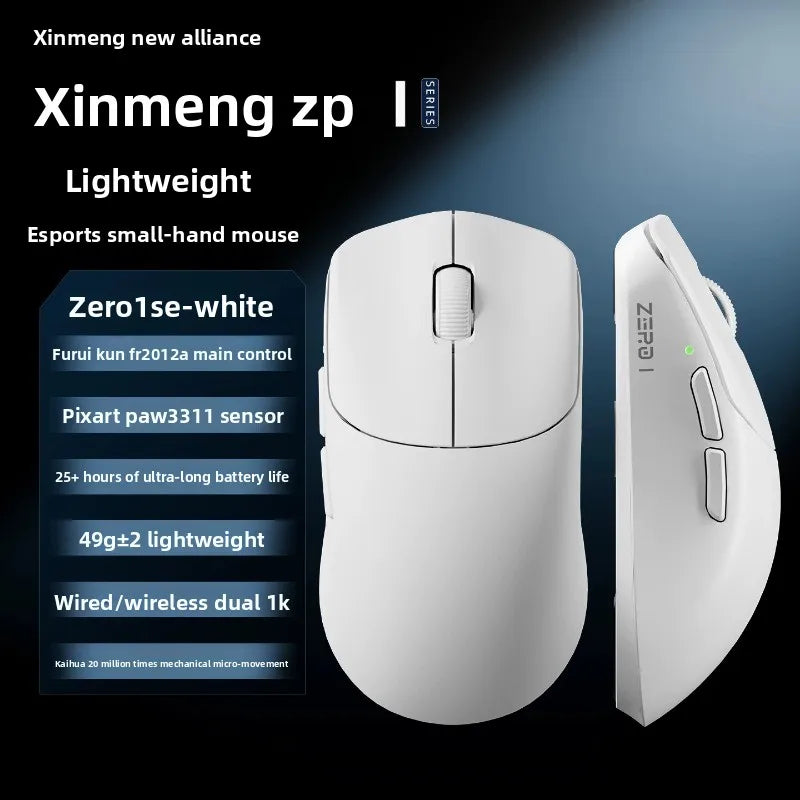 Xinmeng ZERO1 Tri-Mode Wireless Gaming Mouse, Lightweight Low Latency Long Battery Life for PC Laptop Gamer Gift