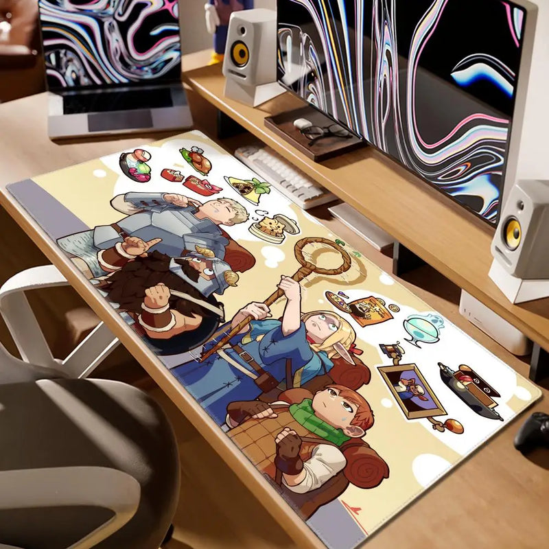 Delicious In Dungeon Mousepad 80x30cm XL Lockedge Office Computer Desk Mat Table Keyboard Big Mouse Pad Laptop Cushion Bedroom