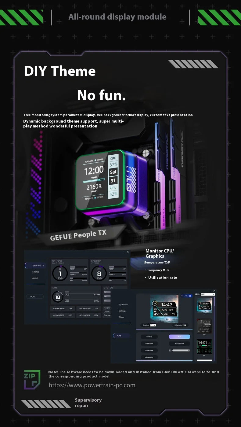 X-GAMERX S360  White/Black ARGB All-In-One LCD SCREEN AIO LIQUID COOLE Water Cooling Radiator 5V 3PIN ARGB Fan CPU Liquid Cooler