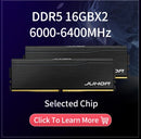 JUHOR Desktop Memory RGB DDR5 16GBX2 6000MHz 5600MHz  Dimm High speed Memoria Ram