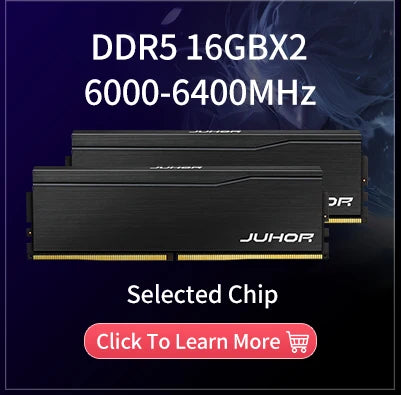 JUHOR Desktop Memory RGB DDR5 16GBX2 6000MHz 5600MHz  Dimm High speed Memoria Ram