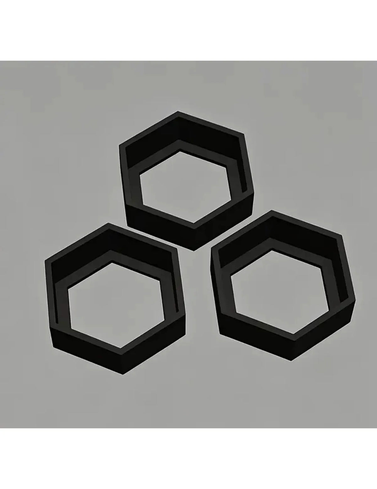3PCS Hexagonal Suspended Storage Rack Nordic Wall Hanging Rack Living Room Entrance Creative Geometric Storage Decoration Rack