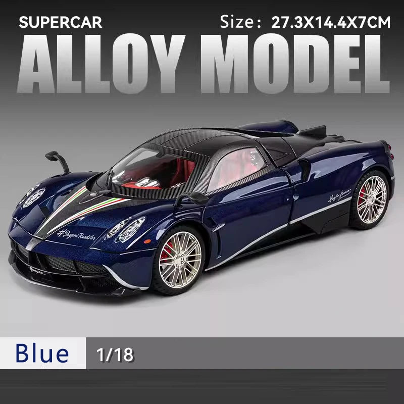 1:18 Pagani Fengshen Alloy Car Model Simulation Sound And Light Return Toy Car Metal Sports Car Boy Collection Ornaments Gift