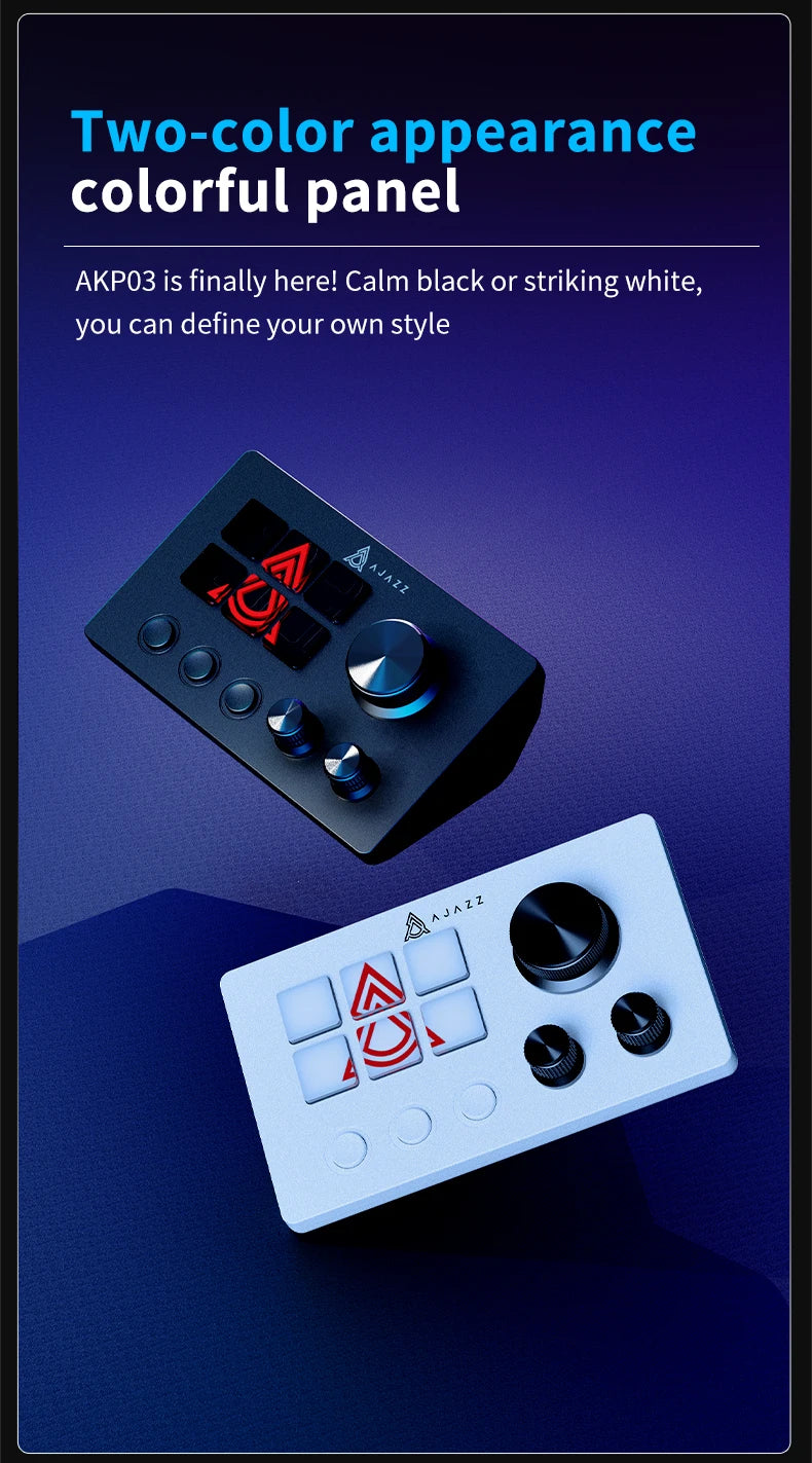 Ajazz  AKP03E Programmable Macro Keyboard 12 Keys Mechanical Gaming Keyboard Custom Button Mini Keyboard For Multiple Scenario