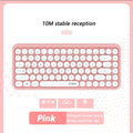 Ajazz 308I Wireless Keyboard 84 Keys Round Keycap Bluetooth Keyboard Portable 2.4GHz Numeric Keypad for Tablet Laptop Android
