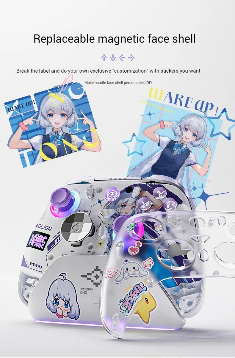 AOLION K20 Wireless Gaming Controllers TMR Joystick Replaceable Magnetic Shell Gamepads Custom For PC NS2 Steam Gamer Gfits