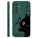 Cat Butterfly Phone Case For Samsung Galaxy A55 A35 A25 A15 A16 A06 A05 A05S A54 A34 A24 A14 A04 A04S A04E 4G 5G Cover