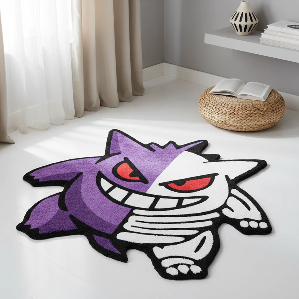 Area Rug  Anime Pikachu Charizard Squirtle Bulbasaur Gengar Mewtwo Pokémon Super Cool Handmade Printed Carpet for Home Decor