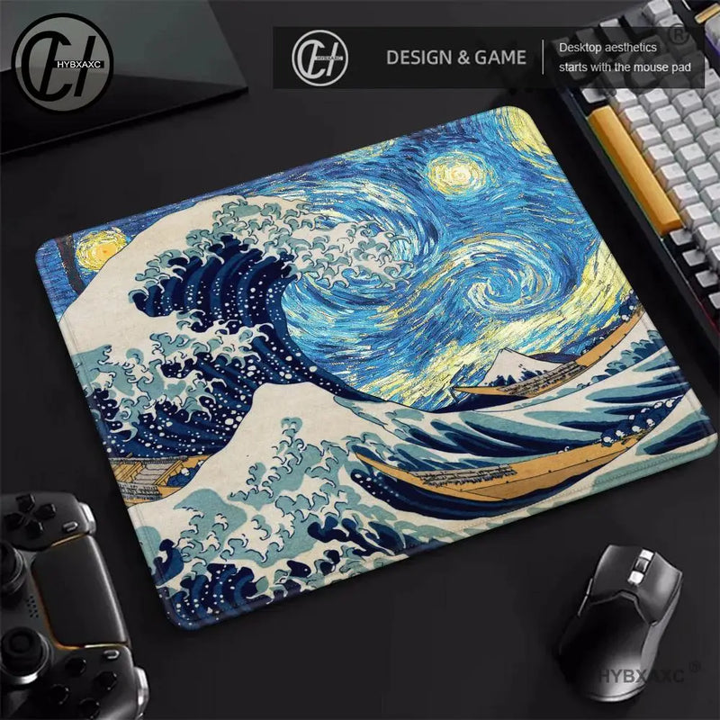 The Great Wave Art Design Small Mousepad Office Speed DeskMat 40x45cm PC Computer Game Keyboard Pad XS Rubber Anti-slip Mice Mat