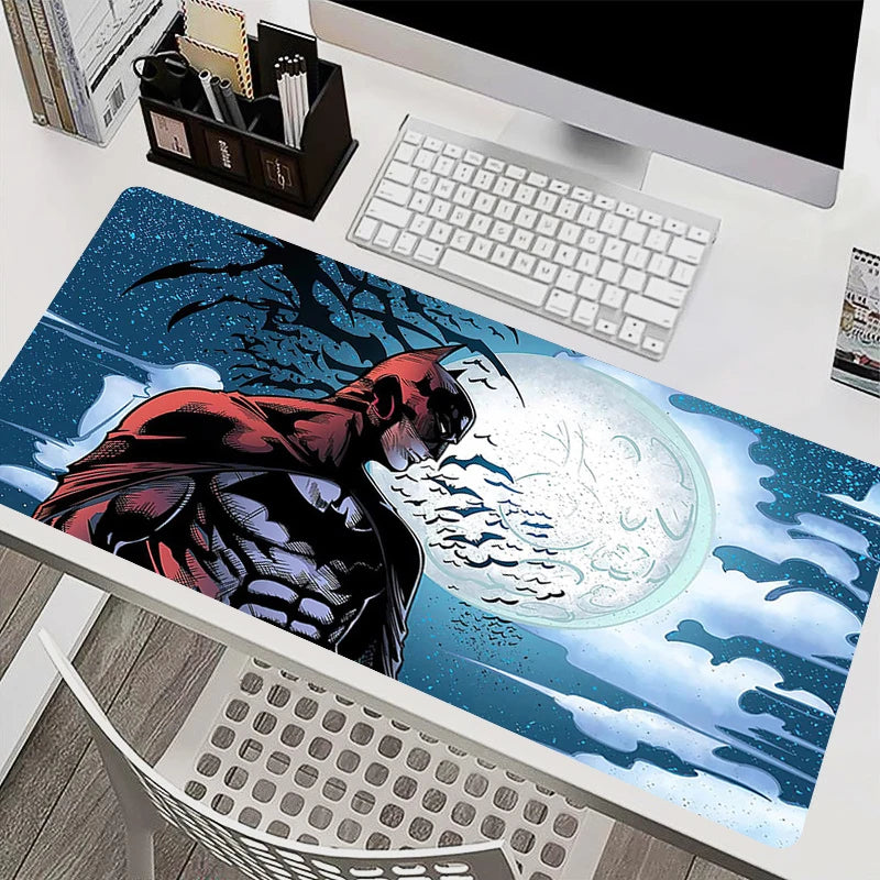 Super Hero Batmans Anime Mouse Pad Office PC Speed Gamer Keyboard Mousepad Laptop Gaming Accessories XXL Desk Mat 900x400 Carpet