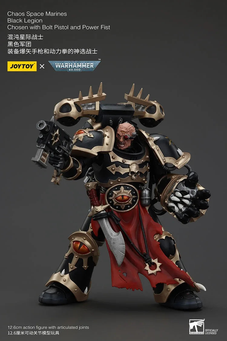 JOYTOY Warhammer 40K Chaos Space Marines Black Legion Chosen Action Figures Doll Collection Decoration Gift Original Model