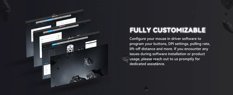 Attack Shark R3 Wireless Gaming Mouse,PAW3395 Up to 26K DPI 8KHz Return Rate,Magnesium Alloy 46G Ultralight Hollowed Design, Tri