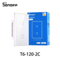 SONOFF TX Gen2 US Smart Touch Wall Switch T6 120 Matter Detach Relay Adjustable Night Switch Locator Apple Ecosystem Compatible