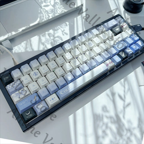 Anime Genshin Impact Columbina Cosplay Side Lighting Kforce Cartoon Keycaps PBT Mechanical Keyboard Keycap Keyboards Cap Gift