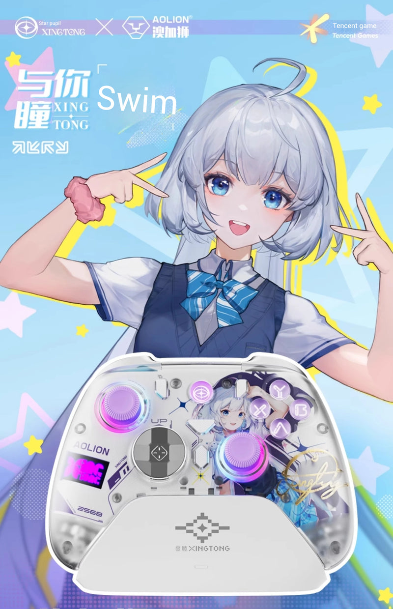 AOLION K20 Wireless Gaming Controllers TMR Joystick Replaceable Magnetic Shell Gamepads Custom For PC NS2 Steam Gamer Gfits