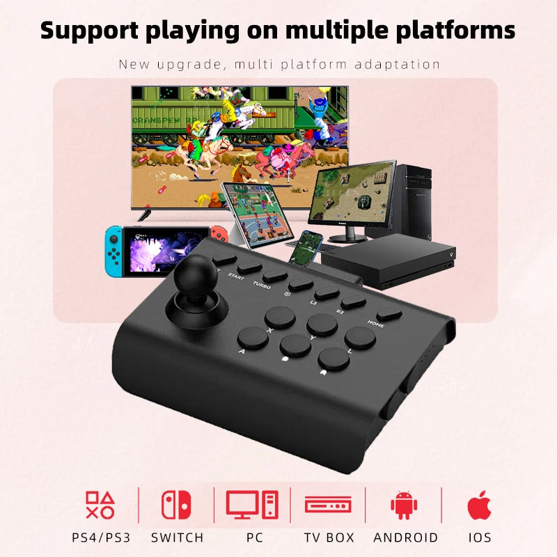 Arcade Joystick Wireless Gaming Controller for PC/Android/ios/Switch/PS3/PS4 Fighting Stick For Street Fighter/Mame