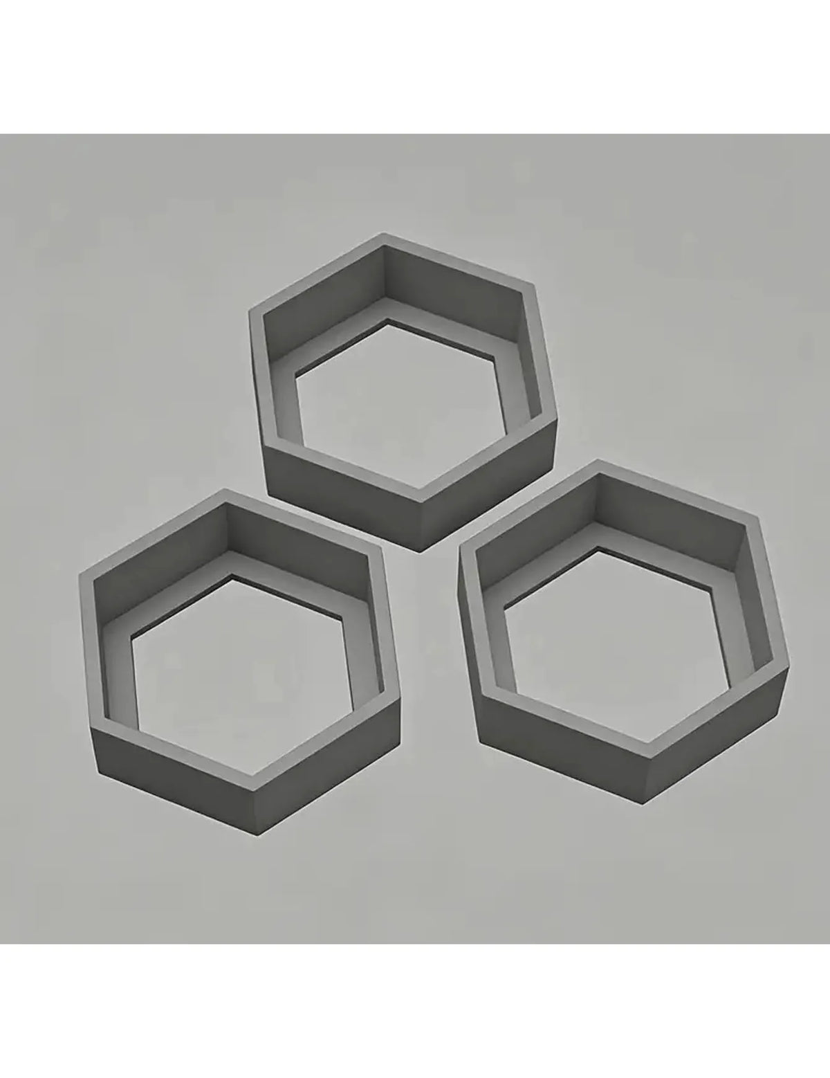 3PCS Hexagonal Suspended Storage Rack Nordic Wall Hanging Rack Living Room Entrance Creative Geometric Storage Decoration Rack