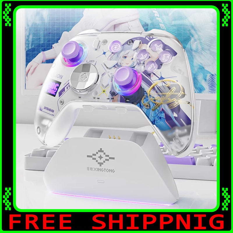 AOLION K20 Wireless Gaming Controllers TMR Joystick Replaceable Magnetic Shell Gamepads Custom For PC NS2 Steam Gamer Gfits