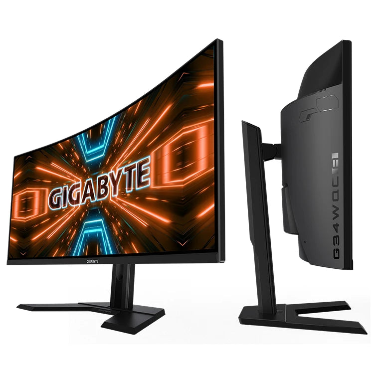 GIGABYTE G34WQC a 34" Inch 144Hz 1ms 3440 X 1440 VA 1500R Display 90% DCI-P3 VESA Display HDR400 Curved Used Gaming Monitor