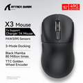 Attack Shark X3 PixArt PAW3395 Bluetooth Mouse 2.4G Tri-Mode Connection, 26000dpi, 650IPS,Lightweight Macro Gaming Mouse