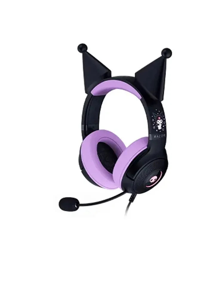 Razer Sanrio Kuromi Edition Kraken V3 X Wired USB Headset with HyperClear Cardioid Microphone and TriForce 40mm Drivers