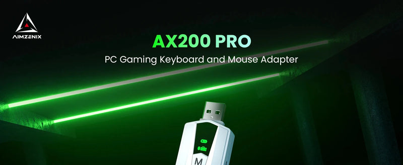 AIMZENIX AX200PRO Keyboard Mouse Adapter, High Performance Converter | Compatible with Popular FPS Games | PC & NS Platforms