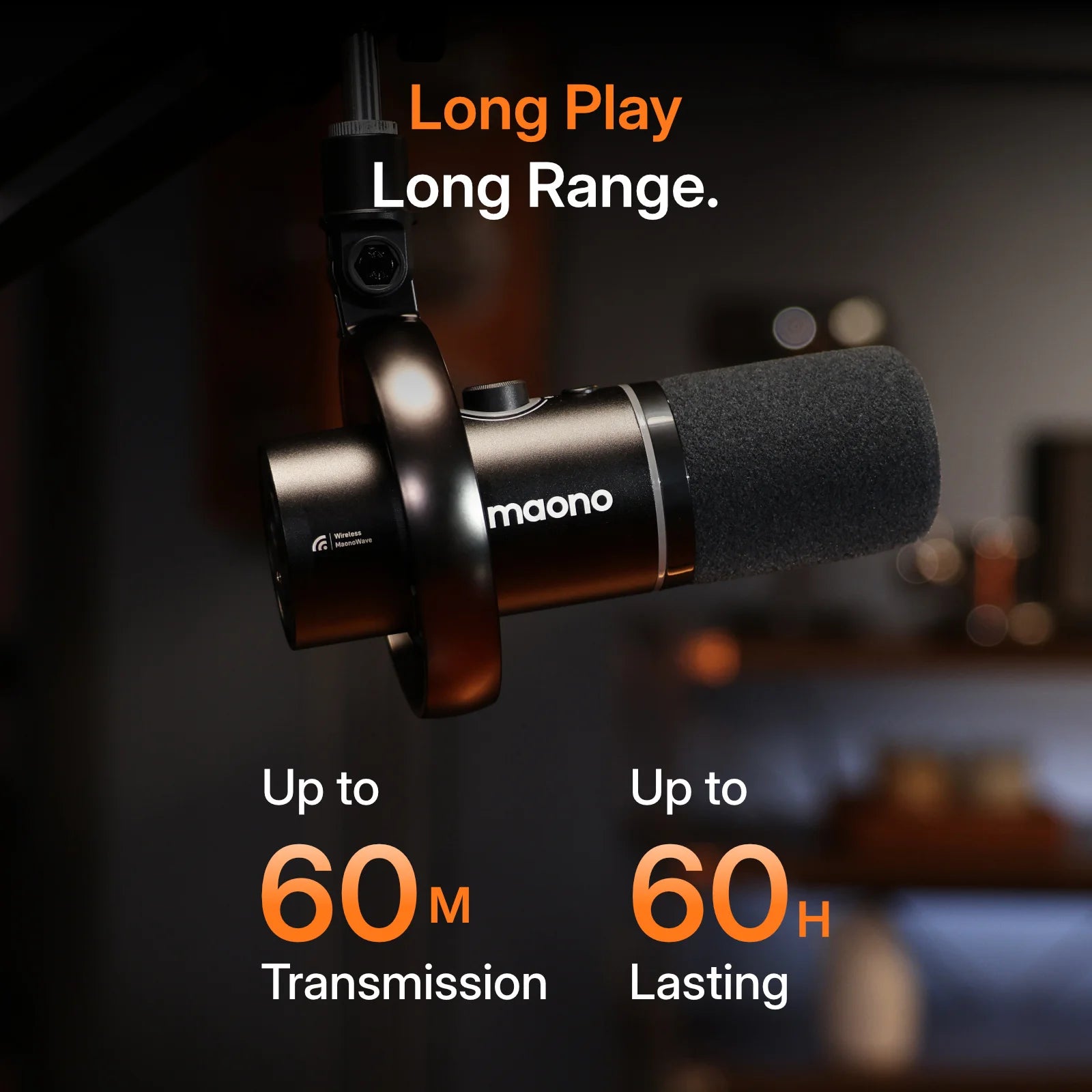 maono PD200WS Hybrid Wireless Microphone for Phone PC XLR/USB Dynamic Microphone for Podcasting Gaming Live Streaming Recording