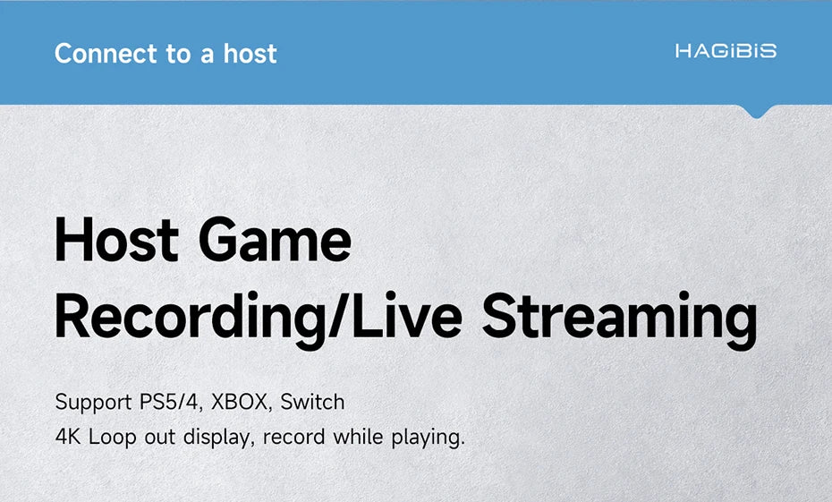 Hagibis 4K HDMI-Compatible Video Capture Card Loop Out for Game Recording Live Streaming 1080P Grabber MS2131 for PS4/5 Switch