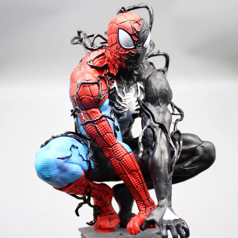 40cm Venom Spider Man Anime Figures Luminous Spiderman Figurine Collection Statue Desk Decoration Marvel Birthday Gift For Kids