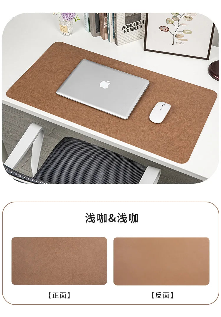 Retro Cowhide Pattern Desktop mat, Dirt Resistant Double Face mouse pad, Ready and Stylish Desktop Computer Mat, Leather pads
