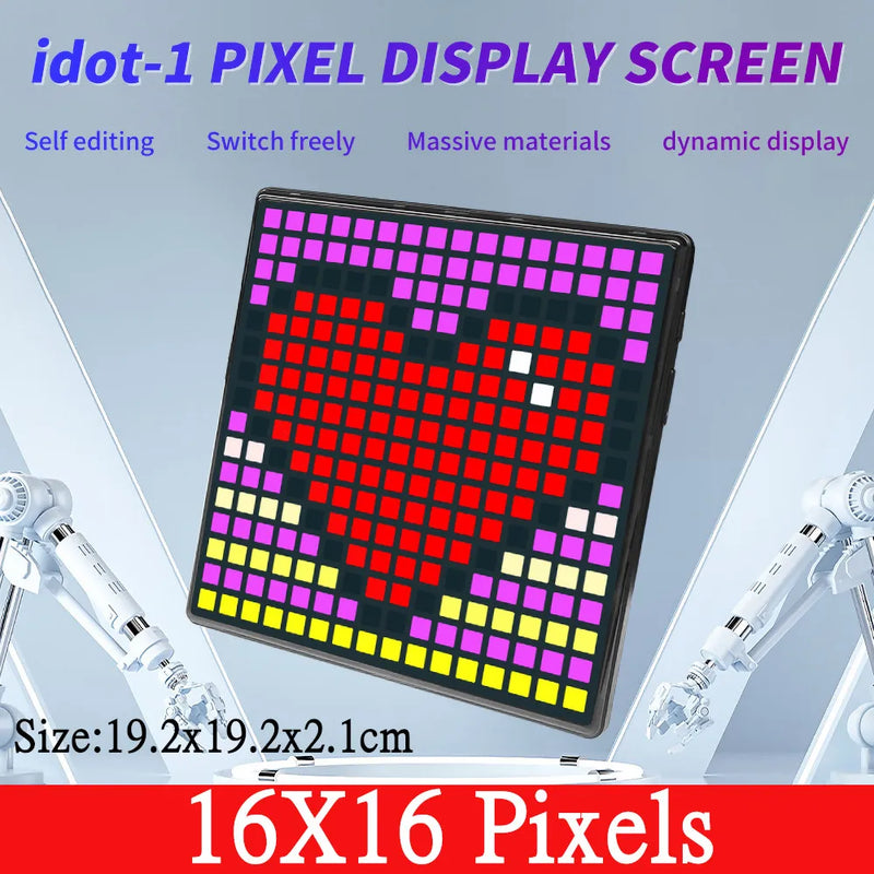 64X64 Smart LED Pixel Display RGB DIY Programmable Pixel APP Control Art Display Creative Animations For Gaming Room Decor