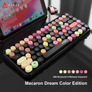 Ajazz 308I Wireless Keyboard 84 Keys Round Keycap Bluetooth Keyboard Portable 2.4GHz Numeric Keypad for Tablet Laptop Android