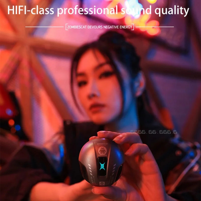 Zombie Cat B5 TWS Wireless Bluetooth headphones ANC Active Noise Cancellation Sport Music Headset Gamer Trendy Hip Hop Headset