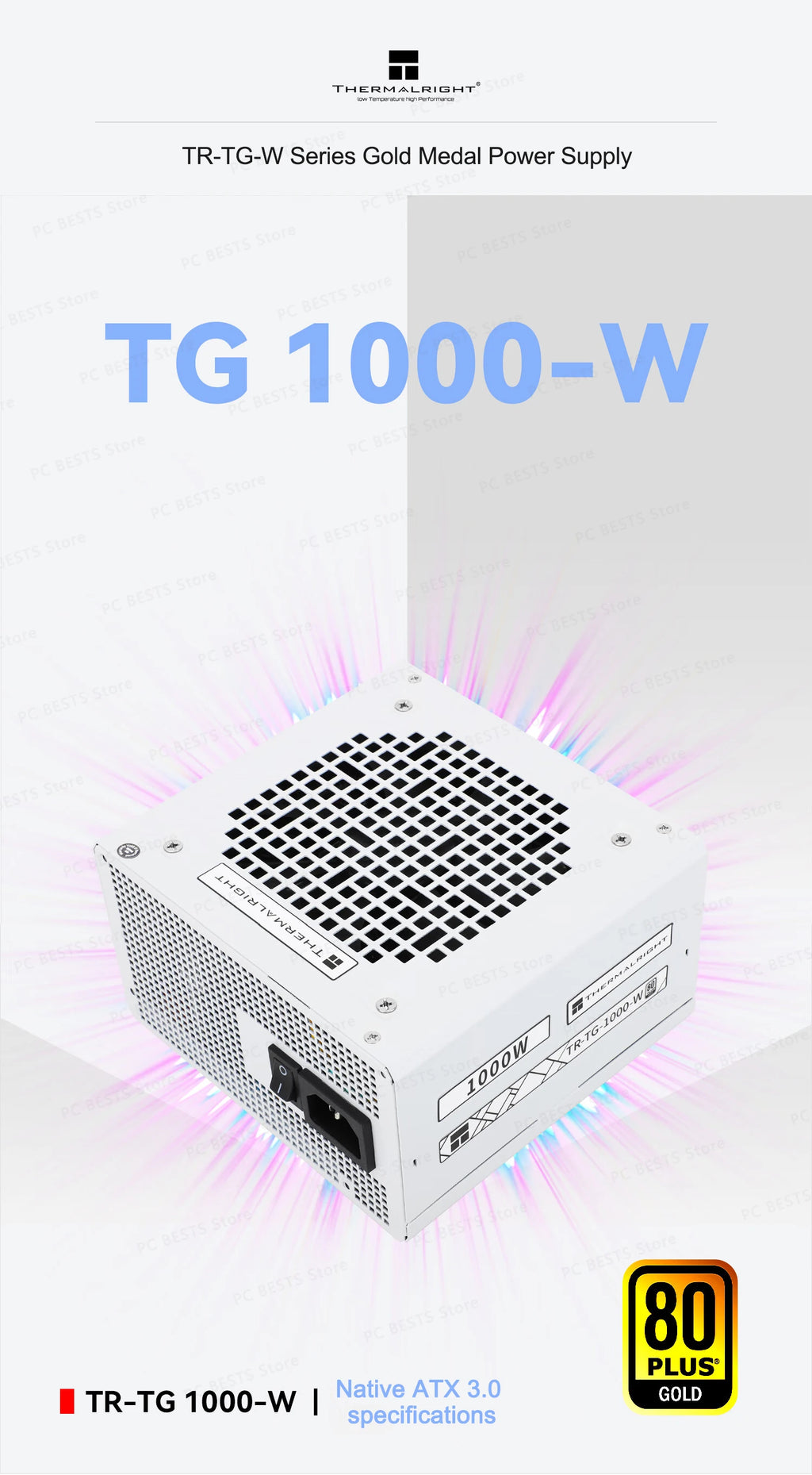 Thermalright TG1000-W Power Supply ATX3.0 650W 750W 850W 1000W 1200W Gold Medal Full-mode Power Supply PCIE5.0