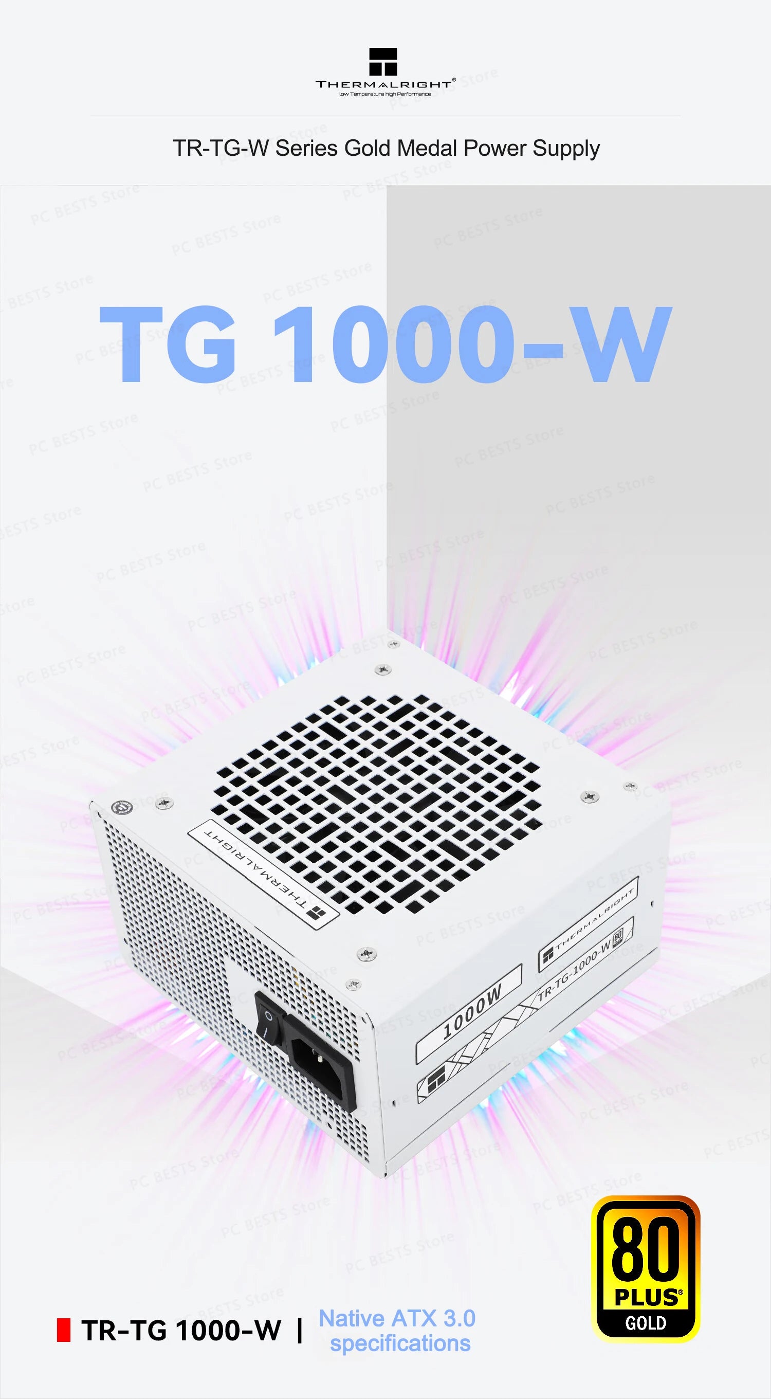 Thermalright TG1000-W Power Supply ATX3.0 650W 750W 850W 1000W 1200W Gold Medal Full-mode Power Supply PCIE5.0