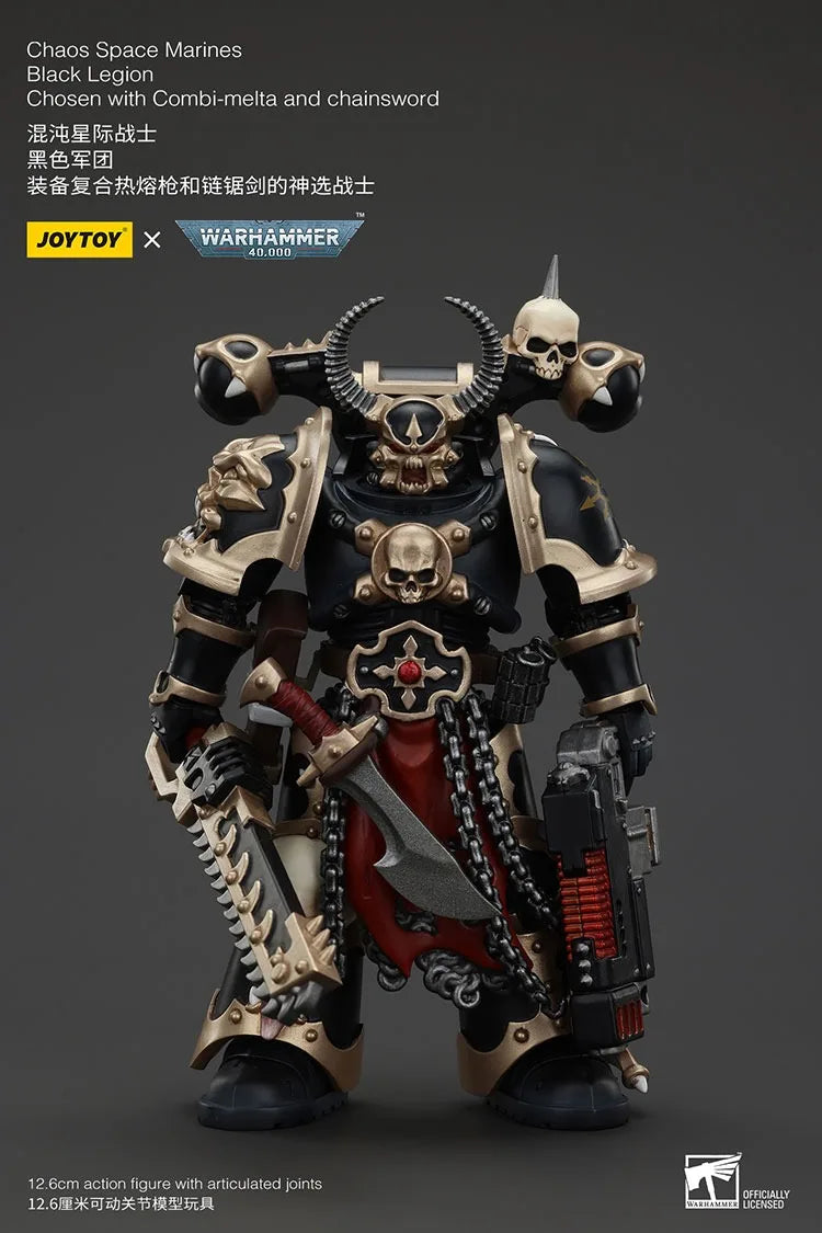 JOYTOY Warhammer 40K Chaos Space Marines Black Legion Chosen Action Figures Doll Collection Decoration Gift Original Model