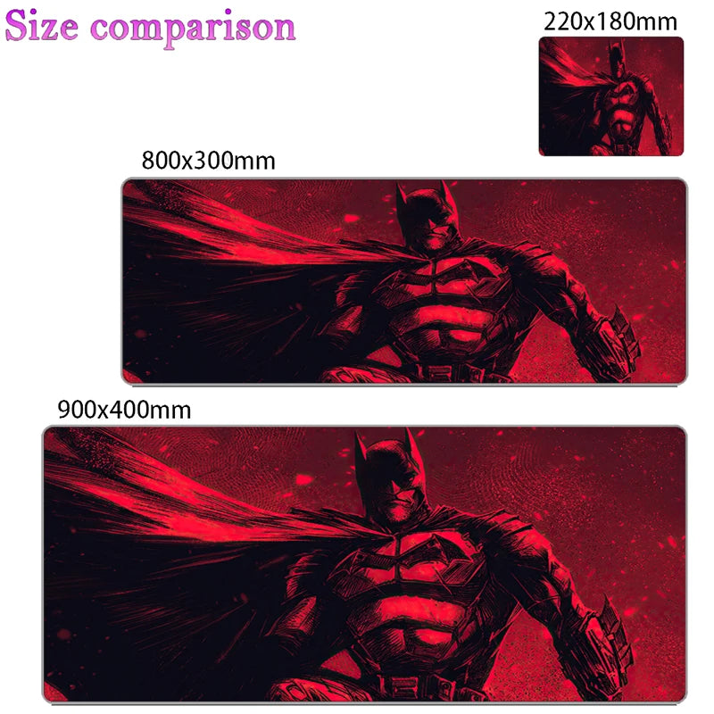 Super Hero Batmans Anime Mouse Pad Office PC Speed Gamer Keyboard Mousepad Laptop Gaming Accessories XXL Desk Mat 900x400 Carpet