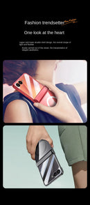 With Tempered Glass Protective Phone Case For Samsung Galaxy Z Flip7 flip 7 Spring Hinge All-inclusive Camera protect Cover