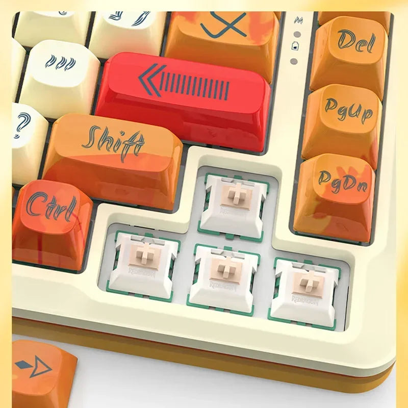 Redragon KS82 Pro Keyboard Three-Mode Mechanical Keyboard 82Keys Customized Hot Swap RGB Gasket E-Sports Pc Gaming Keyboard