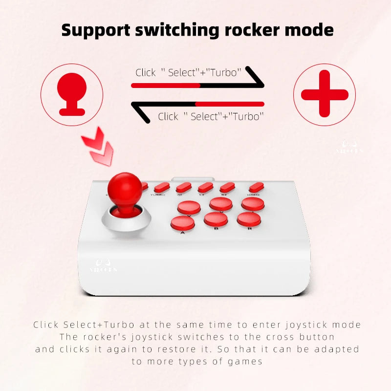 Arcade Joystick Wireless Gaming Controller for PC/Android/ios/Switch/PS3/PS4 Fighting Stick For Street Fighter/Mame