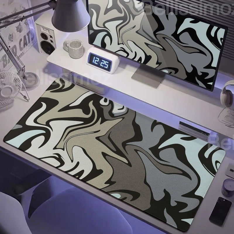 Strata Liquid Mousepad Large Gaming Keyboard Extended Pads Purple and Black Mouse Mat Topographic Mouse Pad PC cabinet Deskmat